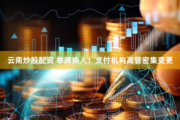 云南炒股配资 举牌换人！支付机构高管密集变更